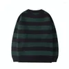 Женские свитера зеленый стриптичный свитер Tate Langdon Тот же стиль полосатые топы пуллеры Осенняя одежда Женская гот y2k got
