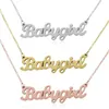 Neonati Bambini E Collana Collana Con Nome Personalizzato Per Bambini Personalizzata Color Oro In Acciaio Inossidabile Targhetta Per Bambini Collane Gioielli Donna Regali Per Bambini