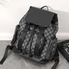 Модная мужская мода, проверенная рюкзак, большие мощности уличный отдых молодежный студент колледжа школьная сумка для компьютерной сумки 230817