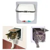 Honden Elektronische hekken 4 Weg afsluitbare kattendeur Kitten Flap Puppy Plastic poort ABS Klein Pet 230816