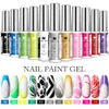 8ml Gel Nail Art Line Brush Polish 12 Colors For UV/LED Paint Nails Drawing Polish DIY Painting Varnish Liner Gels E207