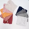 Lu yoga été nouveau 2.0 couleur unie séchage rapide vêtements de yoga à manches courtes en tricot haut sport respirant fitness mince T-shirt