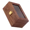 Watch Boxes Desk Top Organizer Box Jewelry Case Storage Holder Portable Wood Wrist Travel Clear Bracelet Display