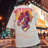 メンズTシャツ面白いドラゴンプリントメンズTシャツクルーネック半袖