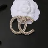 Designer Brooch Luxury Jewelry Women Pin Brooches Fashion Pearl Diamond Brooch Wedding Party Gift