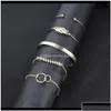 Cuff alla moda in stile mtilayer oro e sier chiaian con foglie per donne link gioielleria sysbc drop drop bracelets dhqp6