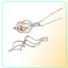 925 Sterling Silver Water Drop Crown Pendant Necklace Cage Hollowed Cone Ball Essential Oil Aromaterapy Pearl Locket Jewelry Gift7069023