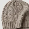 Berets Pure Cashmere Hat Knitted Woolen Hollow Cable Flower Autumn And Winter Warmth Dome Curling Inner Mongolia