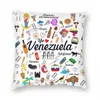 Pillow Case Venezuela Pride Square case Two Side Printing Decorative Cushion Cover Home Floral Case For Car Sofa 45*45cm HKD230817