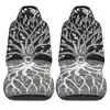 Auto -stoel omvat Druid Tree of Life Cover Custom Printing Universal Front Protector Accessories Cushion Set