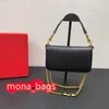 Oryginalna torba na ramię mini rozmiar łańcucha łańcucha crossbody tote metalowe logo odłączane i regulowane paski na ramię rozmiar 20 cm