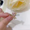 Band Rings Elegent Exquisite Lovely Pink Heart Zircon Rings for Women Star Rhinestone Light Luxury Ring Statement Jewelry Gifts Wholesale J230817