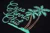 Męskie koszulki świąteczne Casablanca T-shirty kokosowe zielone litera nadruk krótkiego rękawu Topy swobodne luźne bawełniane 3xl casa t koszula dla mężczyzn kobiety HKD230817
