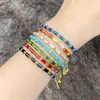 Strand vlen multicolore cubico zirconia perle braccialetti a catena del braccialetto per donne boho cz gioielli in impilamento della moda pulseras femme