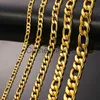 Pendanthalsband Zorcvens Nya mode Stylish Figaro Link Chain Halsband för män Guldfärg Rostfritt stål Hip Hop Male Colar Jewelry J230817