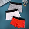 2024 Male Shorts Breathable Men Underwear Cotton Boxer Briefs Underpants for Mens Sexy Solid Color Short Pants Brand Stretch Boxers Panties Christmas Gift fashion
