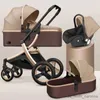 Strollers# Stroller High Landscape Baby Stroller 3 in 1 of in 1 vouwend baby koets voor jaren tweeweg pasgeborene kinderwagen Babyauto R230817