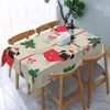 Table Cloth Year Cristmas Tree Joy Rectangular Coffee Cover For Living Room Mat Home Wedding Party Decorat