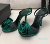 Top Luxury Cassandra Sandals Scarpe Donne macchie Flower Green Rosa Black Pompe Abito da festa Abito da matrimonio Gladiatore all'ingrosso Sandalie