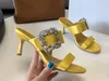 5A MB5728230スリッパManloblanik Scolto Satin Jewel Backle 7.5cm Heels Slingback Sandal Mules Discount Desinger Shoes for Women 34-41 Fendave