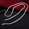 Naszyjniki wiszące 45-60 cm 925 Sterlsilver 1 mm/2 mm/3 mm solidny łańcuch węża dla mężczyzn Kobiety biżuteria mody na wisiorek Bezpłatna wysyłka J230817