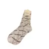 Korean Ins Alphabet Socks Trending Girl Ice Striped Socks Student Leisure Tube Sock Skinny Long Long Sock