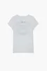 Zadig Voltaire Designer T-Shirt 23SS Mens ZV Classic Alphabet Print Wings Heiß gebohrt U-Neck Damen Kurzarm T-Shirt