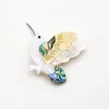 Broschen Mode Natural Shell Abalone Bird Brosche für Männer Pullover Schalstifte Anhänger Schmuckzubehör Geschenke