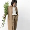 Trench feminina casacos femininos começo outono khaki retro estilo chinês design design de roupas m- comprimento casual