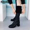 Сапоги Women Over The Cloe Boots 2022 PU Кожаная высокая высокая обувь для женщин повседневная бабочка лук.