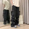 Herrenhosen Männer lässige Fracht Streetwear Große Taschenbaggy -Hosen Harajuku Hip Hop Lose Frauen Weitbein Overalls 230816