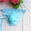 Cuecas transparentes renda de renda gay homem sexy roupas íntimas veja calcinha throgh calcinha bulge bulge lingerie erótica pura