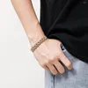 Länkarmband 10 mm bred 316l rostfritt stål klockband armband armband smycken för män kvinnor hopp höft gåva