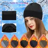 Ball Caps Hat Keep Adult Neutral Winter Hats Warm Woolen Knitted Outdoor Plush Printing Light Up Baseball Cap Kids 511