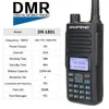 Walkie Talkie Baofeng DR 1801 Tier 1 2 Dual Time Slot Digital DM 1801 Uppdaterat UV -band 136 174 400 470MHz DMR Radio 230816