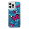 Cute Lovely Butterfly Quicksand Cases For Iphone 15 14 Plus 13 12 Pro MAX 11 XS XR X 8 7 6 Hard PC TPU Liquid Bling Oil Transparent Colorful Smart Mobile Phone Cover Skin