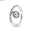 Nduz Ring 925 pund Silver New Fashion Charm Original Pandora Ladies Full Diamond Rose Gold