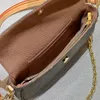 10a Mirror Quality Luxurys Desingers små murgröna handväskor plånbok på kedjeväska 23,5 cm kvinnors pochette svart präglad handväska crossbody axel rems väska