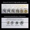 Cluster Rings Wholesale 6.5mm GRA Moissanite 1 Flower Design Blue Cyan Pink Yellow Green White Diamond Ring Adjustable S925 Silver