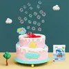 Novelty Games Electric Children Cake Bubble Machine Toy Blinking Musik Automatisk tjejleksaker Födelsedag 230816
