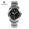 Wristwatches San Martin 36mm Explore Series Vintage Men Sport Watch Luxury Sapphire PT5000 Automatic Mechanical Wrist 10Bar Diver BGW-9