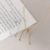 Collane a ciondolo MoDIAN 925 perle in argento sterling collana regolabile collegamento a catena di base a catena semplice gioielli di moda per donne per le donne regalo di San Valentino 230816