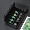 Jewelry Boxes 5/10 grids Black Aluminum Alloy Watch Storage Box Suitcase Case Display Mobile Bulkhead Organizer Box for Men Soft Watch Pillow 230816