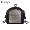 Hobo jierotyx kvinnor axelväska retro kyss lås crossbody påsar för kvinnlig färgad diamantskal väska klipp plånbok pu läder handväskor hkd230817