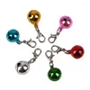 Colarinhos de cachorro 10pcs colarinhos de gato sinos encanta sino de metal colorido com fecho de lagosta festival de animais de estimação decoração de festa de cosplay