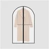 Sacs de rangement peva robes vêtements er long veste veste blanche transparente suspendue poussière maison armoire sac drop livraison jardin housekee o dhiab