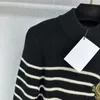 2023 FW Women's Sweters Knits Designer Tops With Letter Hafdery Marka pasa Projektanta Projektowna Koszula wełniana Koszula Wysokiej klasy guziki elastyczności Pullover Owewear Knitwear