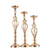 Titulares de vela Vasos de flores de ouro Home Stands Stands de decoração de casamento Mesa centralCieces Pillar Party Event Candlestick 10pcs