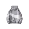 Men's Hoodies Sweatshirts Men Winter Fall Thin Hoodies Outfits Long Sleeve Color Block Zipper Hooded Sweatshirts Black White Gray 230816