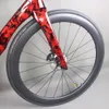 Tam Gizli Kablo Disk Fren Yolu Tam Bike TT-X36 Ultegra R8020 Hidrolik Grup Seti Karbon Tekerlek Seti Kırmızı Su Dalgası